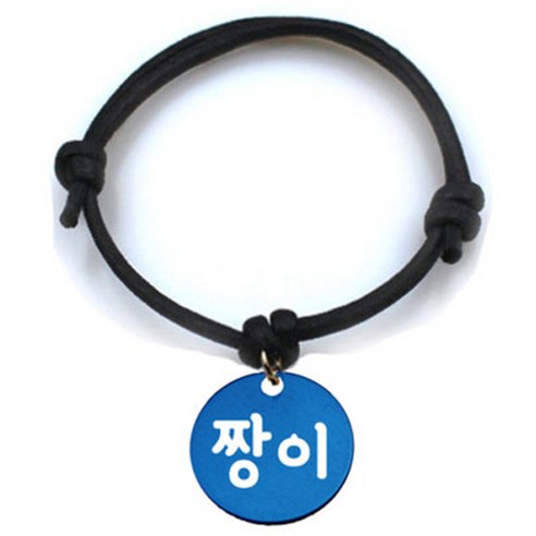 펫츠룩 굿모닝 블랙 반려동물 목걸이 S + 알미늄원형 팬던트 M, 블루(짱이), 1개