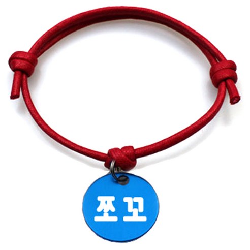 펫츠룩 굿모닝 레드 반려동물 목걸이 M + 알미늄원형 팬던트 S, 블루(쪼코), 1개