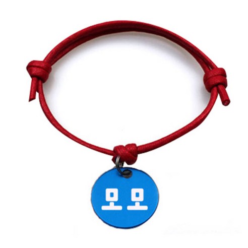 펫츠룩 굿모닝 레드 반려동물 목걸이 M + 알미늄원형 팬던트 M, 블루(모모), 1개