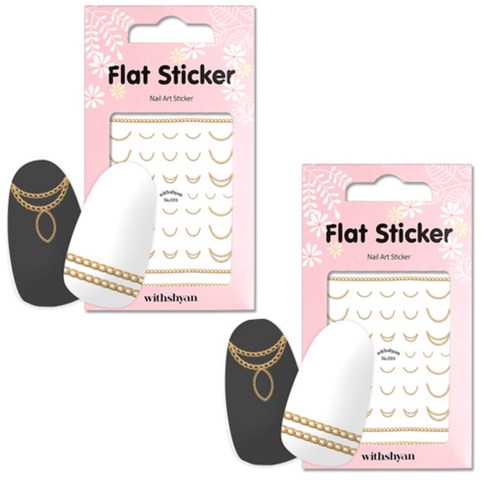 위드샨 플랫 네일스티커, NO.24, 2개입