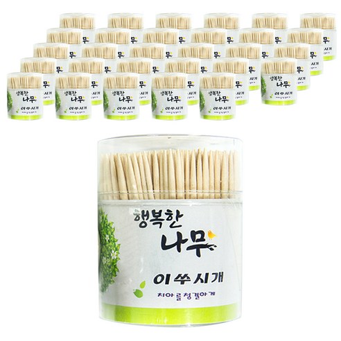 투고팩 제이씨코리아 행복한 나무 양면 이쑤시개, 470개입, 30개
