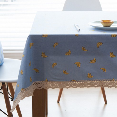이코디 블루바나나 TC테이블보, 혼합 색상, 140 x 220 cm