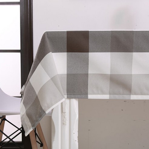 이코디 라인 디자인 테이블 보, 아크로매틱체크, 130 x 180 cm