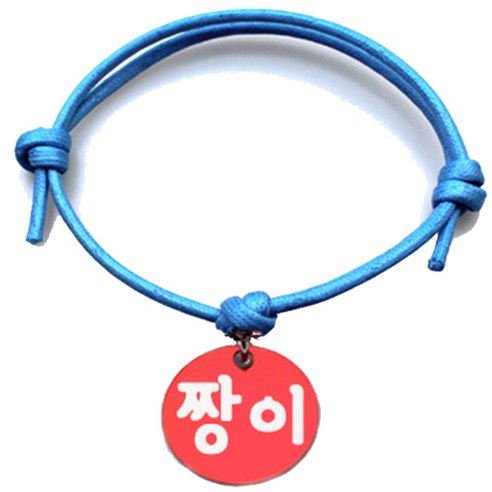 펫츠룩 굿모닝 블루 반려동물 목걸이 M + 원형 팬던트 M, 짱이(레드), 1개