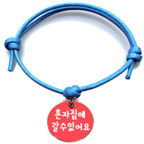 펫츠룩 굿모닝 블루 반려동물 목걸이 M + 알미늄원형 팬던트 S, 레드(혼자집에갈수있어요), 1개