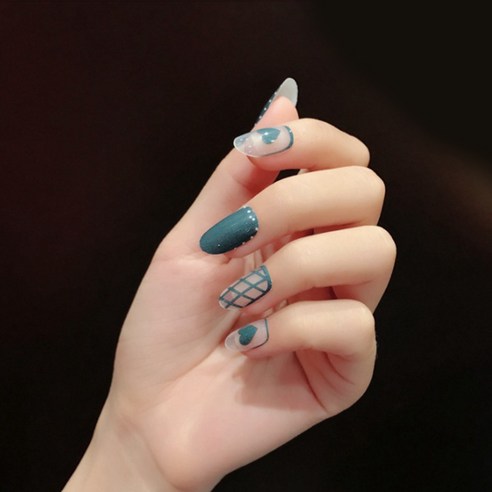 이엘피코리아 네일스티커 Q840 발레하트체크, 혼합 색상, 4개입