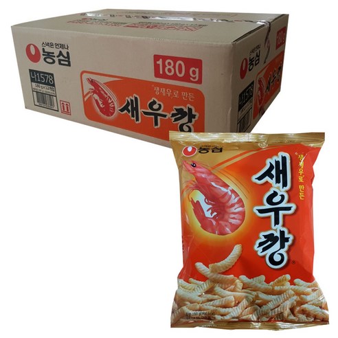 농심 새우깡, 180g, 12개