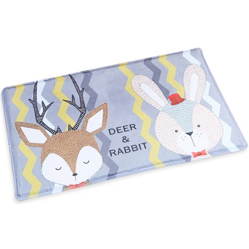 DM다이나믹 키친 컬러 스타일 발패드, 사슴과 토끼