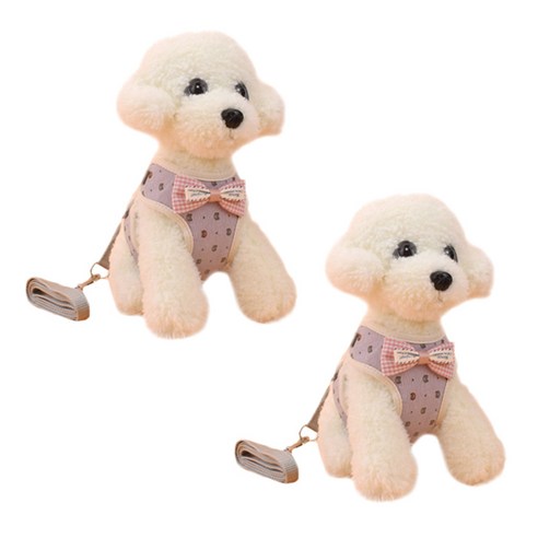 Dr.Mini 고양이 앤 강아지 가슴 스트랩 조끼 2p, 캐릭터 퍼플