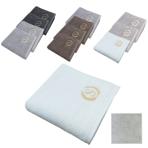 송월타월 슈퍼클래스 S50 세면타올 150g x 12p + 리본핸드타올, 랜덤 발송, 1세트