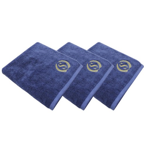 송월타월 슈퍼클래스 B450 바스타올 480g 면사, 청색, 3장