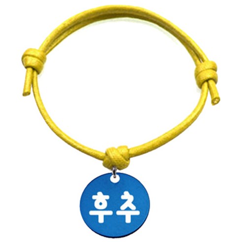 펫츠룩 굿모닝 옐로 반려동물 목걸이 M + 알미늄원형 팬던트 M, 블루(후추), 1개