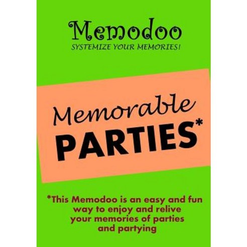 Memodoo Memorable Parties Paperback, Confetti Publishing