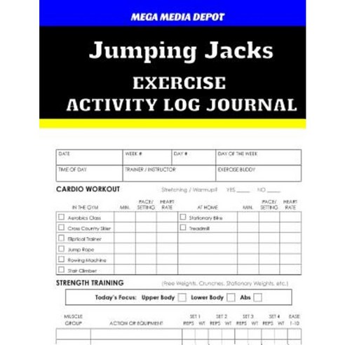 Jumping Jacks Exercise Activity Log Journal Paperback, Createspace ...