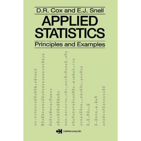 Applied Statistics - Principles and Examples Paperback, Chapman & Hall/CRC