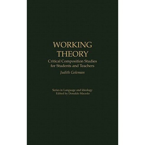 Working Theory: Critical Composition Studies for Students and Teachers Hardcover, Bergin & Garvey