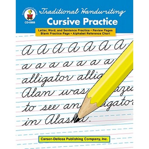 Traditional Handwriting: Cursive Practice Grades 2 - 5 Paperback, Carson Dellosa Publishing Company