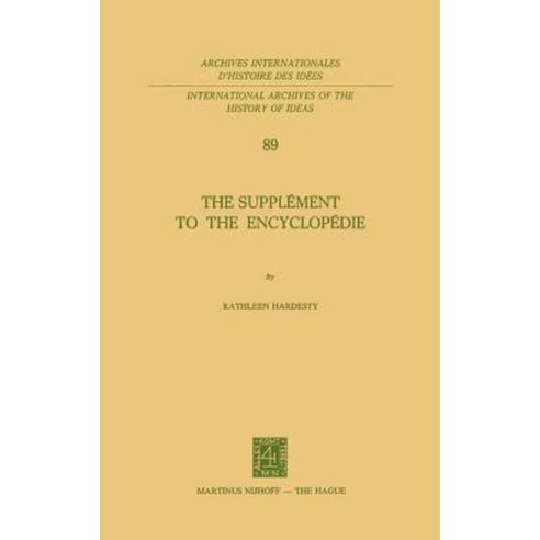 The Supplement to the Encyclopedie Hardcover, Springer