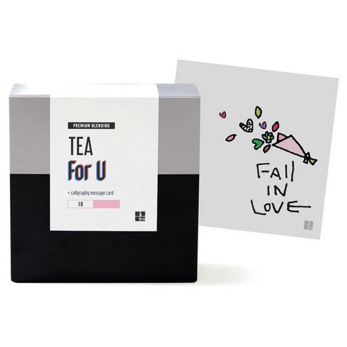 1AM For U 블랜딩 티세트 러블리 초콜렛, 티백 6p + 미니 캘리그라피 Fall In Love, 1세트