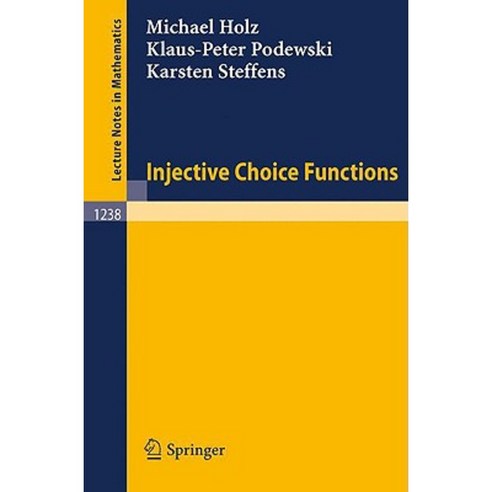 Injective Choice Functions Paperback, Springer