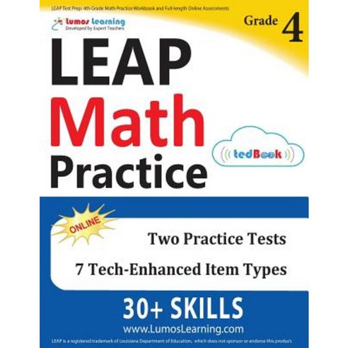 Leap Test Prep: 4th Grade Math Practice Workbook and Full-Length Online Assessments: Leap Study Guide Paperback, Lumos Learning