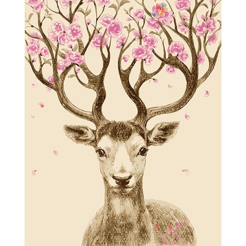 아트조이 DIY 명화그리기 세트 60 x 75 cm, 행운꽃사슴 3