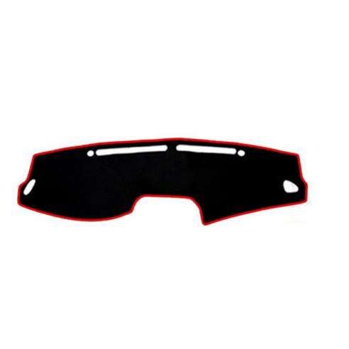 지티글로벌 다이아코트 벨벳 논슬립 자동차 대쉬보드커버, 뉴 SM3 2010년 이전 더블, 블랙 + 레드 스티치