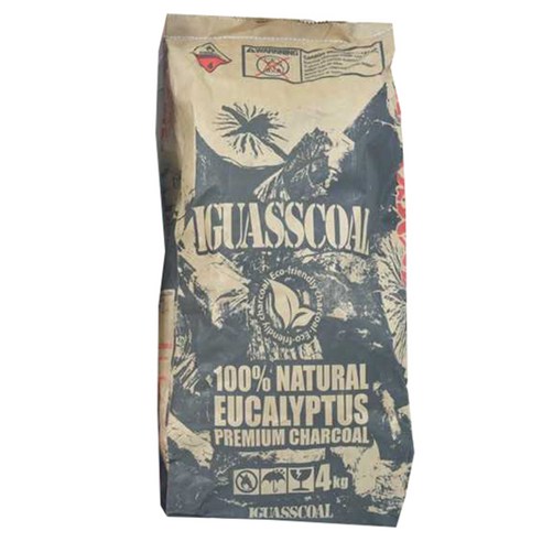 이과스콜 100% NATURAL EUCALYPTUS PREMIUM CHARCOAL 캠핑용 숯, 4kg, 1개