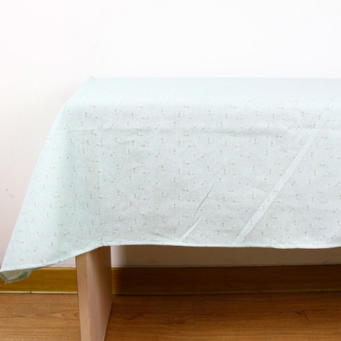 이코디 플로랄 도트 테이블 보, 스카이블루, 90 x 90 cm