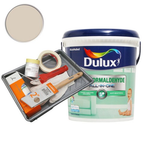 듀럭스 안티 포름알데히드 올인원 페인트 세트, European White, 3L, 1개