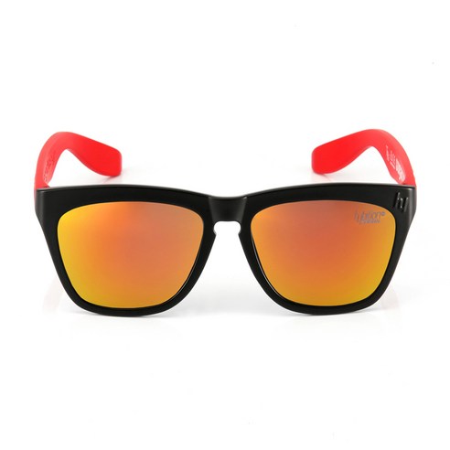 하이비션 sugary TR 미러 스포츠 선글라스 + 파우치, 선글라스(Matt Black + Red + Red Mirror Lens), 파우치(랜덤 발송)