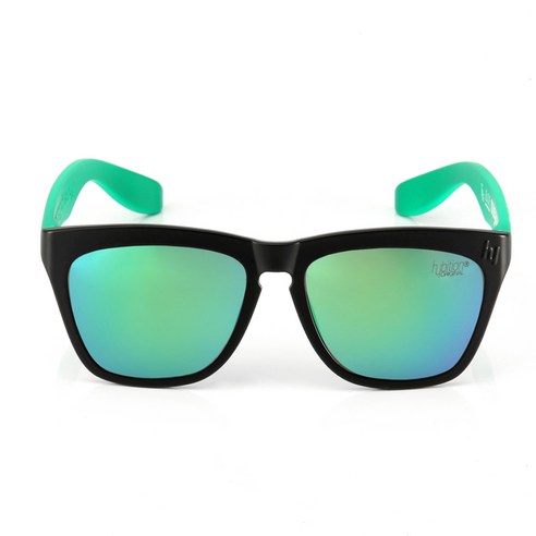 하이비션 sugary TR 미러 스포츠 선글라스 + 파우치, 선글라스(Matt Black + Green + Green Mirror Lens), 파우치(랜덤 발송)