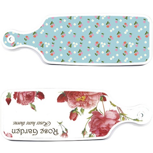 로엠디자인 서빙 도마 보드 2p Rose Garden 세트, Rose Garden, 천청색 체리, 1세트