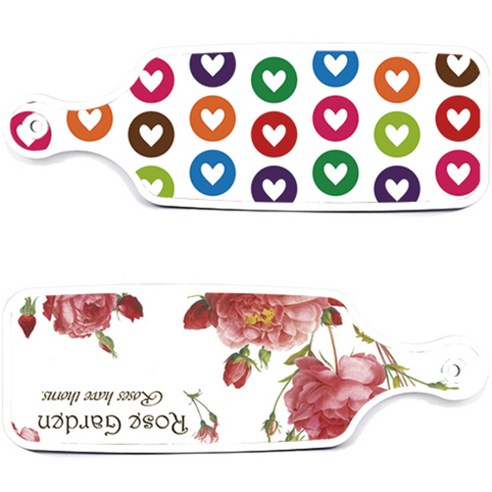 로엠디자인 서빙 도마 보드 2p Rose Garden 세트, Rose Garden, 러브 패턴, 1세트
