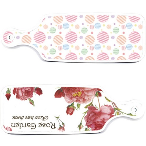 로엠디자인 서빙 도마 보드 2p Rose Garden 세트, Rose Garden, 라인 원형, 1세트