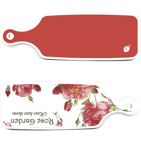 로엠디자인 서빙 도마 보드 2p Rose Garden 세트, Rose Garden, 레드, 1세트