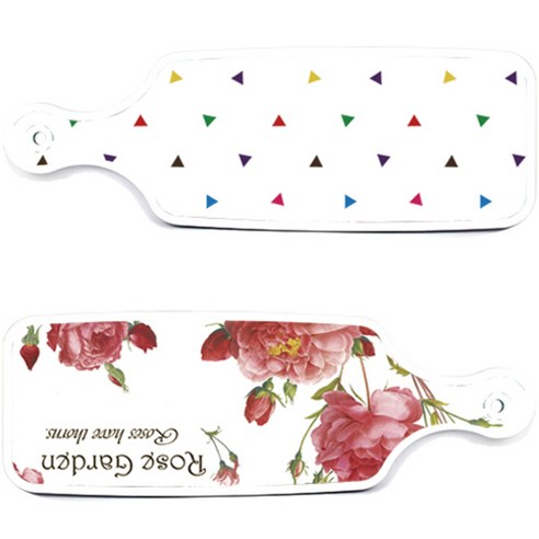 로엠디자인 서빙 도마 보드 2p Rose Garden 세트, Rose Garden, 세모 점, 1세트