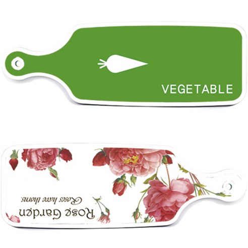로엠디자인 서빙 도마 보드 2p Rose Garden 세트, Rose Garden, 채소 그린, 1세트