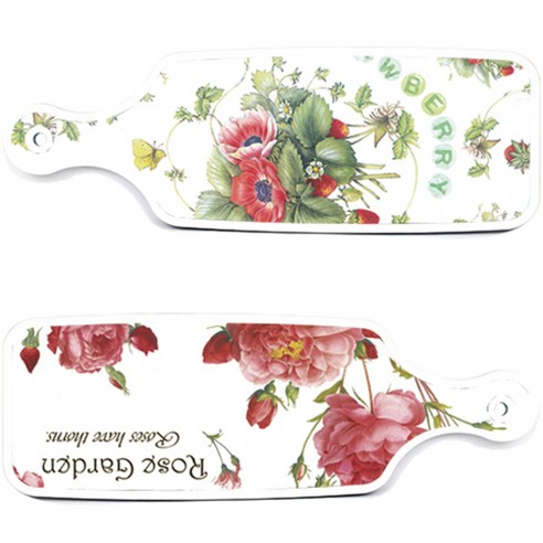로엠디자인 서빙 도마 보드 2p Rose Garden 세트, Rose Garden, 산딸기 아트웍, 1세트