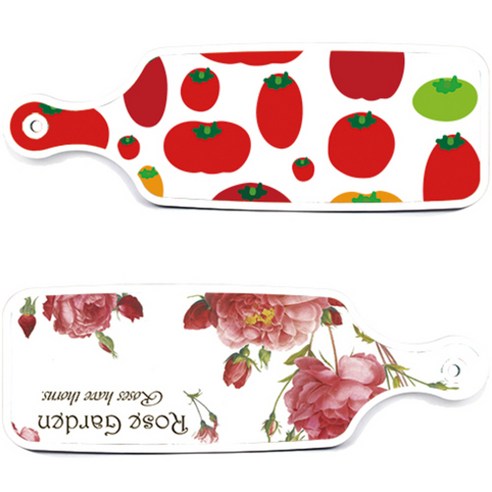 로엠디자인 서빙 도마 보드 2p Rose Garden 세트, Rose Garden, 토마토 형상, 1세트