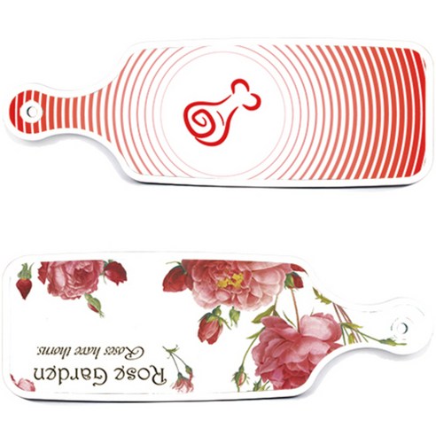 로엠디자인 서빙 도마 보드 2p Rose Garden 세트, Rose Garden, 고기 라인 레드, 1세트