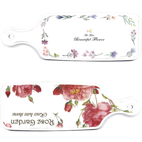 로엠디자인 서빙 도마 보드 2p Rose Garden 세트, Rose Garden, 파스텔 패턴 플라워 라인, 1세트