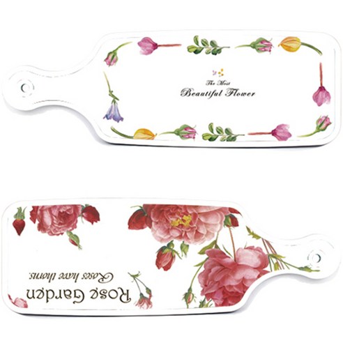로엠디자인 서빙 도마 보드 2p Rose Garden 세트, Rose Garden, 로맨틱 패턴 플라워 라인, 1세트