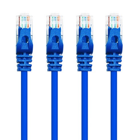 AVIVE 고급형 UTP 1m CAT6 랜선 케이블, 블루, 4개
