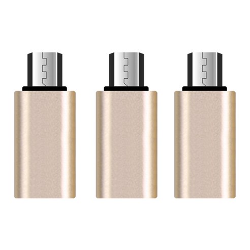 칼론 USB TYPE C to micro 5pin 변환젠더 ET-C5P 3개, ET-C5P(골드)