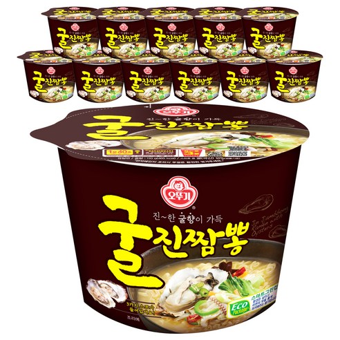 오뚜기 굴진짬뽕 용기 컵라면 110g, 12개입