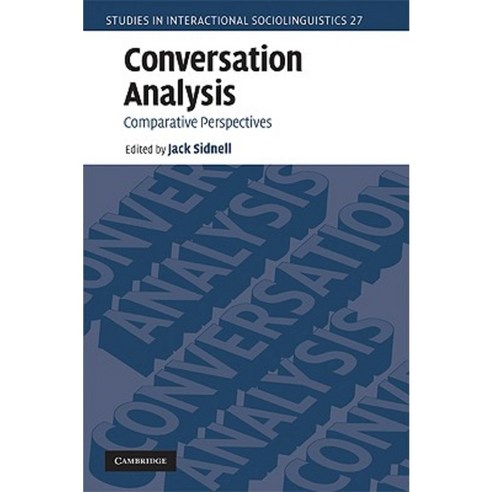 Conversation Analysis: Comparative Perspectives Hardcover, Cambridge University Press