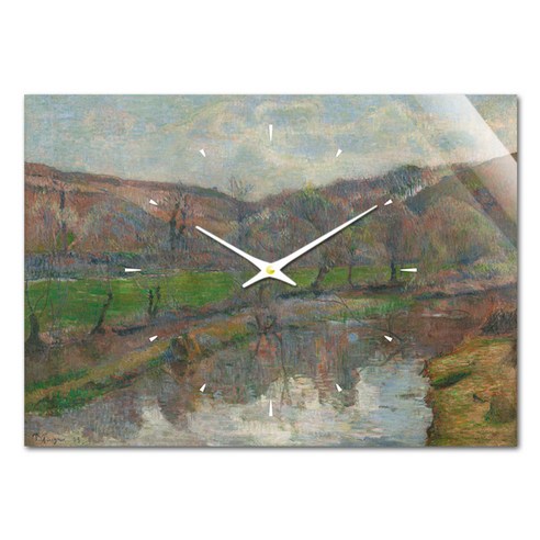 더윤 레티나 명화 벽시계 42 x 30 cm, 고갱 브리타뉴풍경