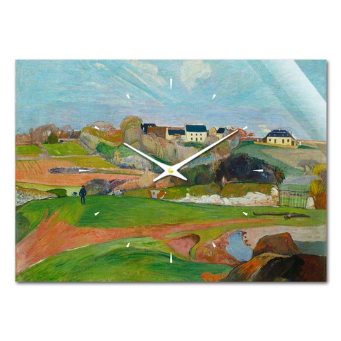 더윤 레티나 명화 벽시계 42 x 30 cm, 고갱 르 풍뒤의 풍경
