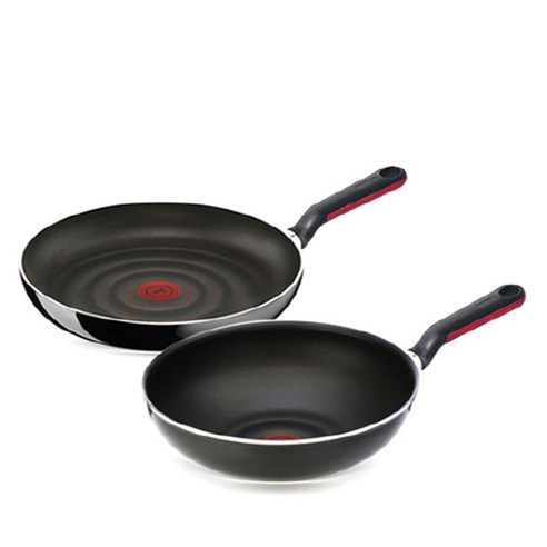 테팔 컴포트 그립 프라이팬 2p 세트, 1세트, 프라이팬 24cm + 웍 24cm